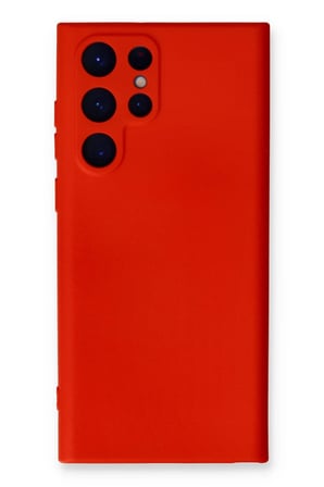 Mey İthalat®  Samsung Galaxy S24 Ultra Kılıf Nano içi Kadife Silikon - Kırmızı