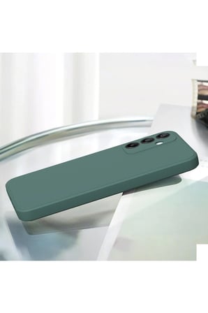 Mey İthalat®  Samsung Galaxy A25 5G Kılıf First Silikon - Koyu Yeşil