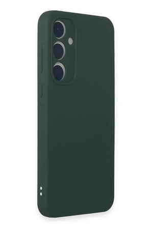 Mey İthalat®  Samsung Galaxy A35 5G Kılıf First Silikon - Koyu Yeşil