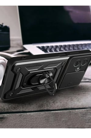 Mey İthalat®   Redmi Note 13 Pro Plus Kılıf Pars Lens Yüzüklü Silikon - Lacivert