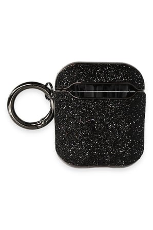 Mey İthalat®   Airpods 2 (2.nesil) Spell Simli Kılıf - Siyah