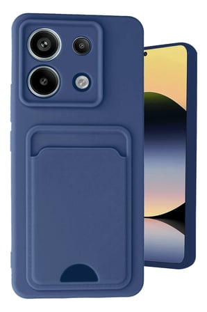 Mey İthalat®   Redmi Note 13 Pro 5G Kılıf Kelvin Kartvizitli Silikon - Lacivert