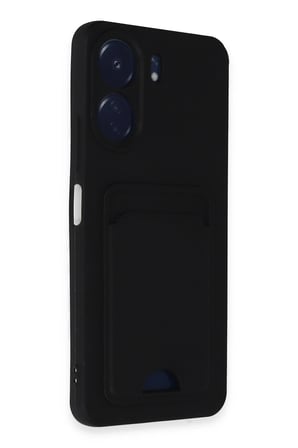 Mey İthalat®   Redmi 13C Kılıf Kelvin Kartvizitli Silikon - Siyah
