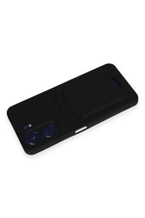 Mey İthalat®   Redmi 13C Kılıf Kelvin Kartvizitli Silikon - Siyah