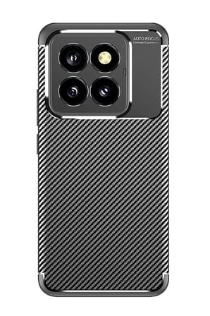 Mey İthalat®   Mi 14T Pro Kılıf Auto Focus Karbon Kapak - Siyah