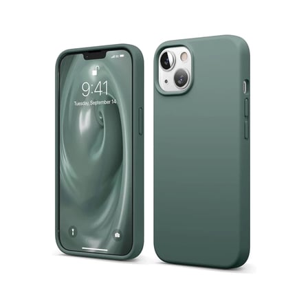 Mey İthalat®   iPhone 14 Kılıf First Silikon - Koyu Yeşil