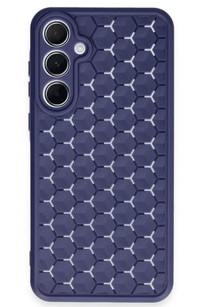 Mey İthalat®  Samsung Galaxy A25 5G Kılıf Petek Silikon Kapak - Lacivert