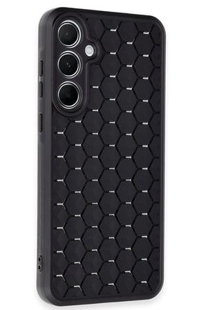 Mey İthalat®  Samsung Galaxy A55 5G Kılıf Petek Silikon Kapak - Siyah