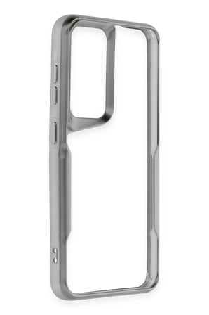 Mey İthalat®  Samsung Galaxy S24 Kılıf Boyi Silikon Kapak - Gümüş