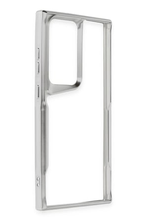 Mey İthalat®  Samsung Galaxy S24 Ultra Kılıf Boyi Silikon Kapak - Gümüş