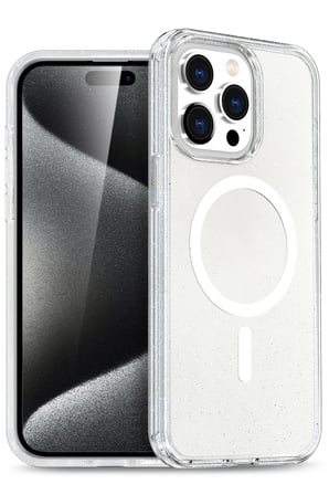 Mey İthalat®   iPhone 15 Pro Kılıf Star Magsafe Kapak - Şeffaf