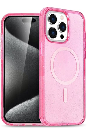Mey İthalat®   iPhone 15 Pro Kılıf Star Magsafe Kapak - Pembe