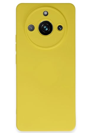 Mey İthalat®  Realme 11 Pro Kılıf Nano içi Kadife Silikon - Sarı