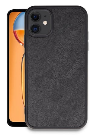 Mey İthalat®   iPhone 11 Kılıf Aras Deri Kapak - Siyah