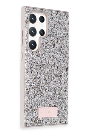 Mey İthalat®  Samsung Galaxy S23 Ultra Bright Simli Kapak - Gümüş