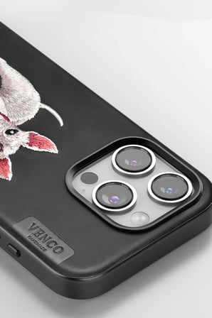 Mey İthalat®   iPhone 16 Pro Perma Desenli Kapak - Lacivert