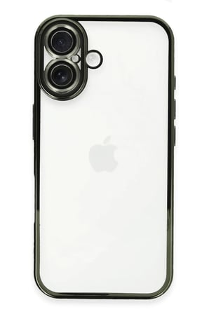 Mey İthalat®   iPhone 16 Plus Kılıf  Lensli Silikon - Yeşil