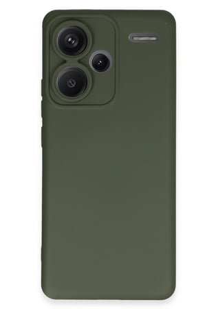 Mey İthalat®   Redmi Note 13 Pro Plus Kılıf Nano içi Kadife Silikon - Koyu Yeşil