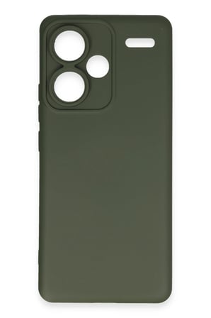 Mey İthalat®   Redmi Note 13 Pro Plus Kılıf Nano içi Kadife Silikon - Koyu Yeşil