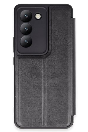 Mey İthalat®  Vivo V30 Lite 4G Kılıf Flip Cover - Siyah