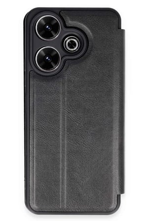 Mey İthalat®   Redmi 13 4G Kılıf Flip Cover - Siyah