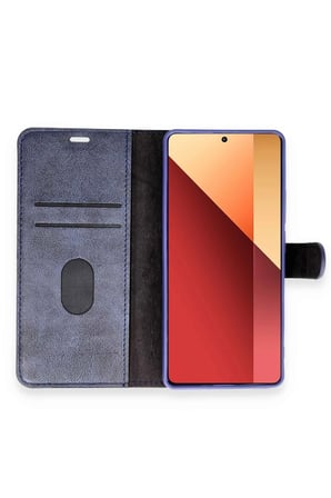 Mey İthalat®   Redmi Note 13 Pro 4G Kılıf Trend S Plus Kapaklı Kılıf - Siyah