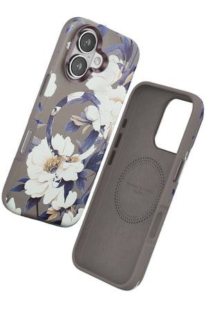 Mey İthalat®   iPhone 16 Flower Series Magsafe Kapak - Gri