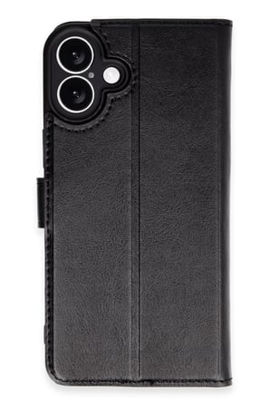 Mey İthalat®   iPhone 16 Plus Kılıf Trend S Plus Kapaklı Kılıf - Siyah