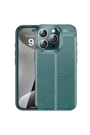 Mey İthalat®   iPhone 16 Pro Max Kılıf Auto Focus Kapak - Koyu Yeşil