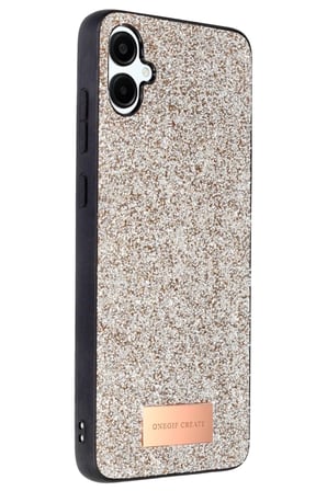 Mey İthalat®  Samsung Galaxy A06 Bright Simli Kapak - Gold