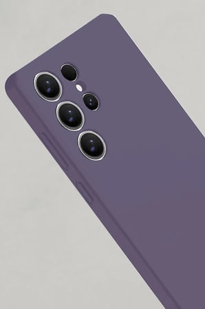 Mey İthalat®  Samsung Galaxy S25 Ultra Kılıf Nano içi Kadife Silikon - Mor