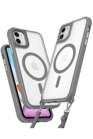 Mey İthalat®   iPhone 12 Kılıf Enka Magsafe Silikon Kılıf - Titan Gri