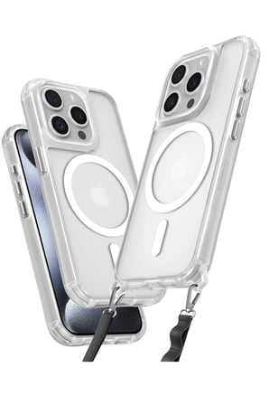 Mey İthalat®   iPhone 14 Pro Max Kılıf Enka Magsafe Silikon Kılıf - Şeffaf