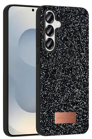 Mey İthalat®  Samsung Galaxy S25 Bright Simli Kapak - Siyah