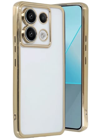 Mey İthalat®   Redmi Note 13 Pro 4G Kılıf  Lensli Silikon - Gold