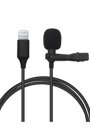 Mey İthalat®  Lightning 2 Metre Double Mikrofon - Siyah