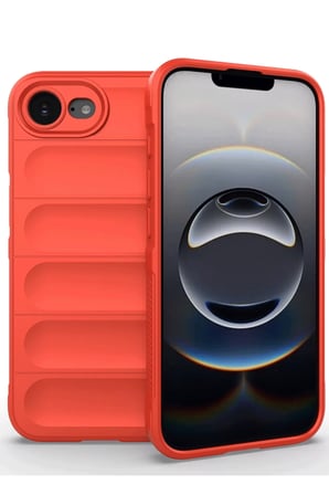 Mey İthalat®   iPhone 16E Kılıf Optimum Silikon - Kırmızı