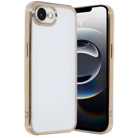 Mey İthalat®   iPhone 16E Kılıf  Lensli Silikon - Gold