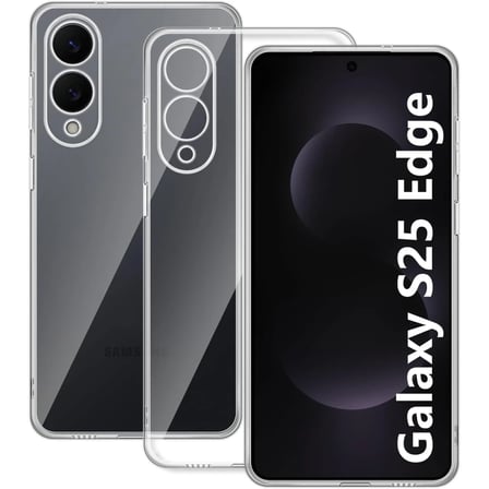 Mey İthalat®  Samsung Galaxy S25 Edge Kılıf Lüx Şeffaf Silikon