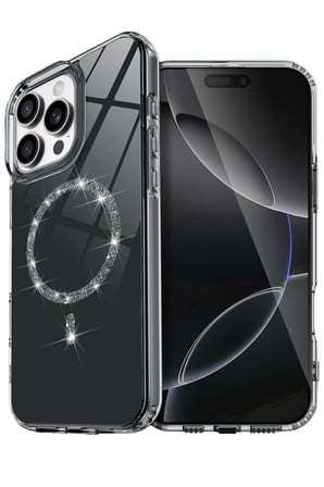 Mey İthalat®   iPhone 16 Pro Max Live Diamond Magsafe Kapak - Siyah