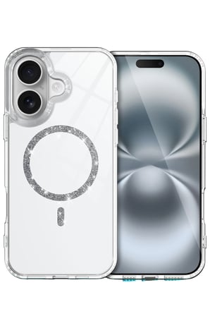 Mey İthalat®   iPhone 16 Plus Live Diamond Magsafe Kapak - Şeffaf