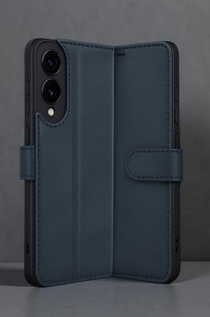 Mey İthalat®  Samsung Galaxy S25 Edge Trend S Plus Kapaklı Kılıf - Lacivert