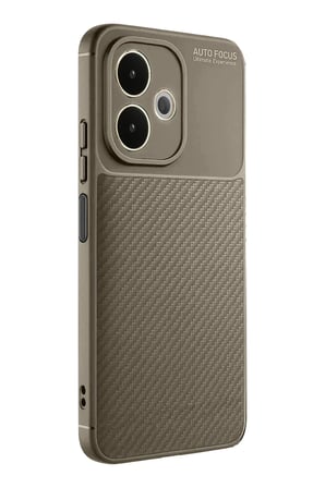 Mey İthalat®   A5 Pro 4G Kılıf Auto Focus Karbon Kapak - Kahverengi