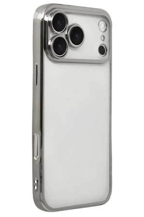 Mey İthalat®   iPhone 17 Pro Max  Lensli Silikon - Gümüş