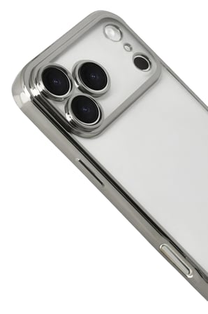 Mey İthalat®   iPhone 17 Pro Max  Lensli Silikon - Gümüş