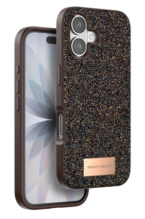 Mey İthalat®   iPhone 17 Bright Simli Kapak - Gold
