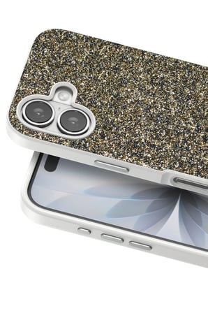 Mey İthalat®   iPhone 17 Bright Simli Kapak - Çöl Titanyum