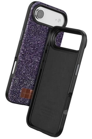 Mey İthalat®   iPhone 17 Air Bright Simli Kapak - Derin Mor