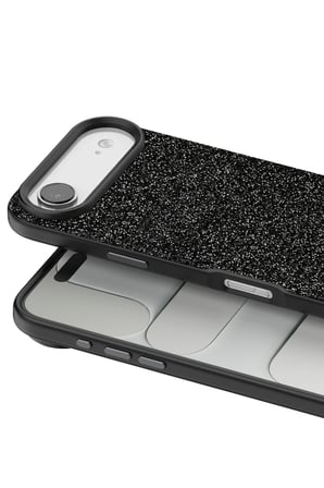 Mey İthalat®   iPhone 17 Air Bright Simli Kapak - Siyah
