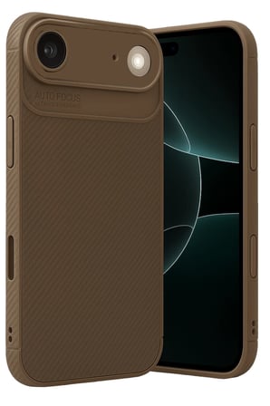 Mey İthalat®   iPhone 17 Air Auto Focus Karbon Kapak - Kahverengi